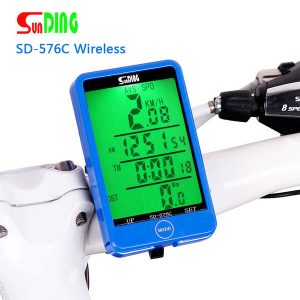 bicycle speedometer wireless computer sach odometer 27 functions water resistant touch screen lcd backlight sunding sd-576c