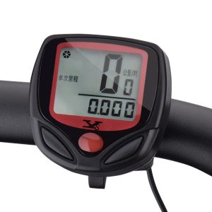 bike computer with lcd digital display waterproof bicycle odometer speedometer cycling satch riding accessories tool