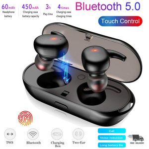 bluetooth 5.0 headset touch tws wireless earphone mini earbuds stereo headphones