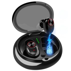 bluetooth headset with microphone charging box v5.0 headset edr stereo v5 wireless headset hands-stereo music call tws earplugs