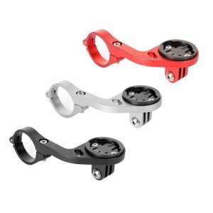 cnc aluminum alloy bicycle computer camera mount holder out front bike mount bike accessories for garmin bryton with lamp holder