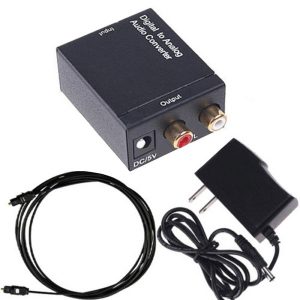 coaxial spdif or toslink optical digital to analog l/r rca audio converter conversor adapter 5.1 channel stereo ac3/dts