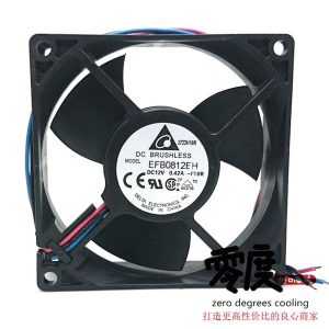 delta efb0812eh 8cm 8025 12v 0.42a double ball server fan with large air volume