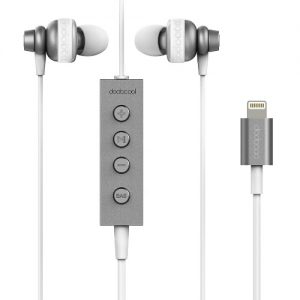 dodocool MFi Certified Hi-Res In-ear Stereo Earphone with Lightning Connector Remote and Mic - 24 bit High-Resolution Audio for Lightning Devices Space Grey