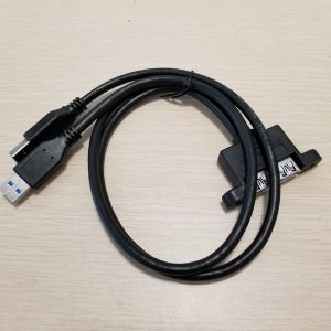 dual male usb 3.0 to pannel mount usb female with screws extension data cable 50cm