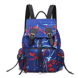 fashion water resistant nylon women backpack flower printing female school rucksack girls daily college lapbagpack