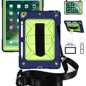 for ipad 10.2 ipad 6 pro 9.7 ipad 9.7 mini 4 5 t510 t515 t295 t290 transparent color hybrid shockproof armor holder stand shoulder strap