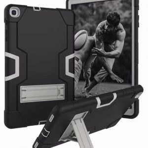 for samsung galaxy tab 10.1 inch 2019 sm-t510/t515 case cover 360 hybrid armor 3 layers protector built in kick stand