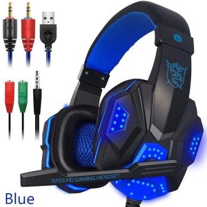 gaming headset earphone wired gamer headphone stereo sound headsets with mic led light for computer pc gamer hot