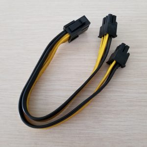 graphics card 6pin to dual splitter 6pin adapter power extension cable 18awg 20cm for btc miner diy