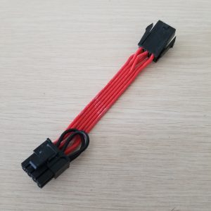 graphics card 8pin male adapter to 6pin female power extension cable 10cm red