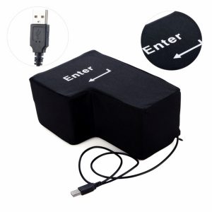 hand pillow big usb enter key anti stress button usb pillow supersized unbreakable office home computer lapnovelty accessories