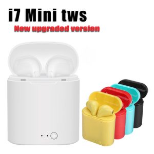 i7 tws mini new upgrade mini wireless bluetooth headphones colorful portable wireless headphones with charge box mini bluetooth