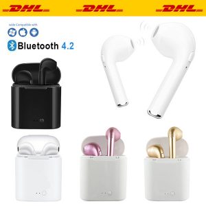 i7s real stereo in ear bluetooth headphone with charger box tws earbuds auriculares audifonos wireless earphone for samsung xiaomi huawei