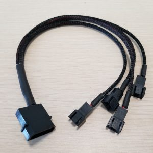 ide molex to 4 port 3pin socket ( 2pin wire ) 12v fan hub splitter power cable cord 22awg wire 30cm for pc diy