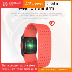 igpsport hr60 heart rate monitor arm pelectric heart rate monitor led light warning support bicycle computer & mobile app