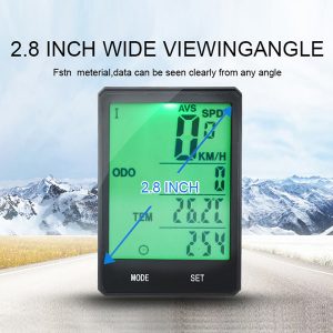 inbike 2.8 inch screen wired bike computer waterproof bicycle cycling speedometer backlight bike accessories