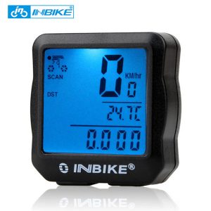 inbike bike computer bicycle speedometer bicycle computer digital backlight waterproof odometer clock satch bike accessories