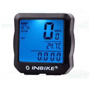 inbike waterproof bicycle cycling bike computer speedometer odometer lcd backlight light