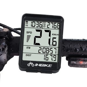 inbike wire/wireless 2.1 inches cycle computer speedometer odometer back light lcd screen waterproof tachometer hot