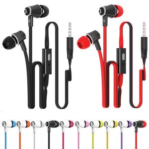 jm21 earphones super bass earpiece stereo hifi headphone with microphone 3.5mm noodles wired in-ear headset for samsung iphone xiaomi