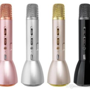 k088 universal portable bluetooth wireless microphone speaker karaoke handheld microphone power bank for iphone android phone