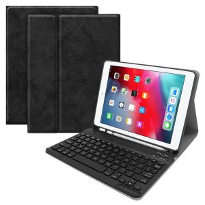 keyboard tablet case pu leather wireless bluetooth flip case stand cover waterproof shockproof anti-dust for ipad air1/2 pro 9.7/ 9 10pc