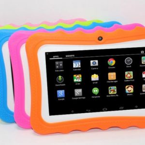 kids brand tablet pc 7" quad core children tablets android 4.4 allwinner a33 google player wifi big speaker protective cover