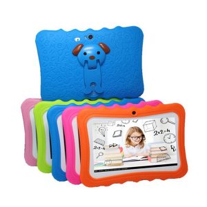 kids brand tablet pc 7" quad core children tablets android 4.4 allwinner a33 google player wifi big speaker protective cover