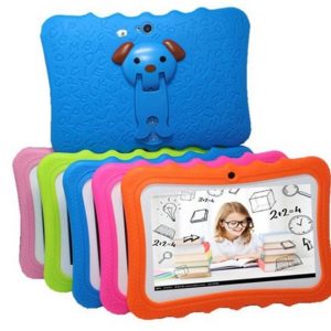 kids brand tablet pc 7inch quad core children tablets android 4.4 allwinner a33 google player wifi big speaker protective cover with package