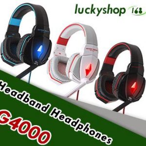 kotion each g4000 stereo gaming headphone headset headband with mic volume control for pc game dhl free