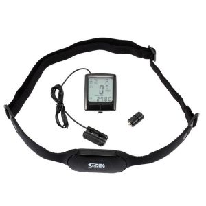 lcd bike bicycle cycling computer odometer speedometer with wireless heart rate monitor tester chest strap