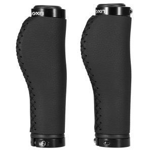 lixada 2pcs bike handlebar grips lock-on cycling grips mtb road bike fiber leather handle bar with end plug