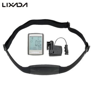 lixada bike computer 3-in-1 multifunctional wireless odometer speedomete with cadence heart rate monitor chest strap for