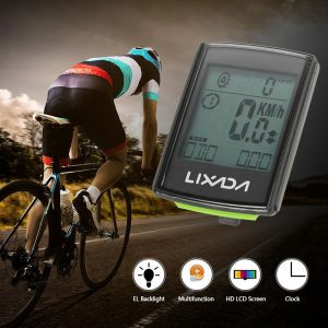 lixada multifunctional 2-in-1 wireless lcd bicycle cycling computer speed cadence water-resistant