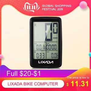 lixada outdoor cycling lcd display computer usb rechargeable wireless bicycle speedometer odometer bike speedometer 11 functions