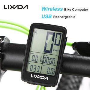 lixada rainproof mtb bike cycling computer usb rechargeable wireless bicycle speedometer odometer bike temperature satch