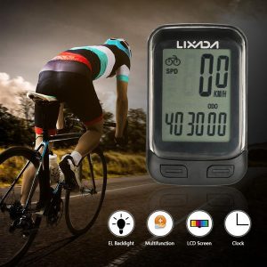 lixada wired wireless waterproof bike computer multifunction cycling computer odometer speedometer with lcd screen backlight