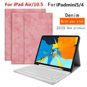 luxury pu leather case for ipad with wireless bluetooth keyboard protective cover for ipad mini pro air 4 5