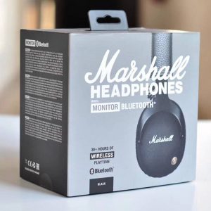 marshall monitor bluetooth foldable headphones with mic leather noise cancelling deep bass stereo earphones monitor dj hi-fi headphone phone