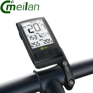 meilan m4 bt4.0 wireless bike computer satch speedometer outdoor sports speed cadence sensor odometer usb rechargeable