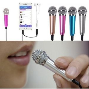 mini jack 3.5mm studio lavalier professional microphone handheld mic for mobile phone computer for iphone samsung karaoke