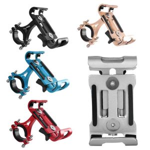 mtb aluminum alloy phone holder motorcycle bicycle cellphone handlebar mount cradle adjustable bike smartphones bracket