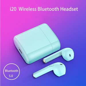 new i20 tws bluetooth double ear earbuds earphone tws wireless air headsets pods with mic for iphone and android bluetooth headset wireless