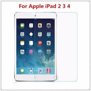 new ipad tempered glass screen protector for ipad 2/3/4 pro 9.7 10.5 film tablet screen protector 9h 0.4mm tempered glass with package