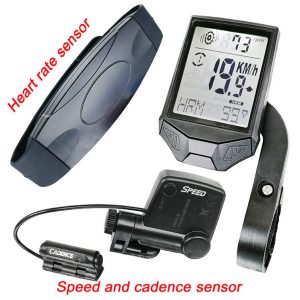 new multifunctional wireless bicycle tachometer, heart rate bicycle computer, cadence cycle computer, nightlight, waterproof