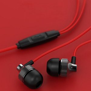 new universal metal 3.5mm stereo in-ear wired earphones noise cancelling headphone gaming headset with mic volume control earbuds ship