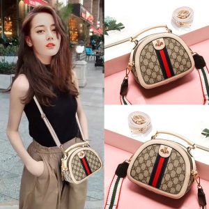 new women round cross body bags messenger bag leather mini female shoulder bag handbags bolsas feminina