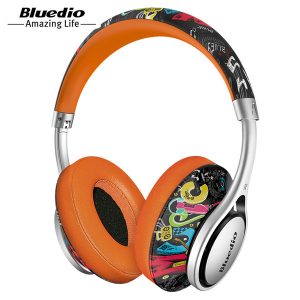 newly 2018 bluedio a2 (air) bluetooth headphone/headset printed wireless headphones for 4.2 bluetooth music earphones