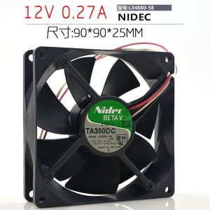 nidec ta350dc l34880-58 12v 0.27a 90259cm inverter radiator fan